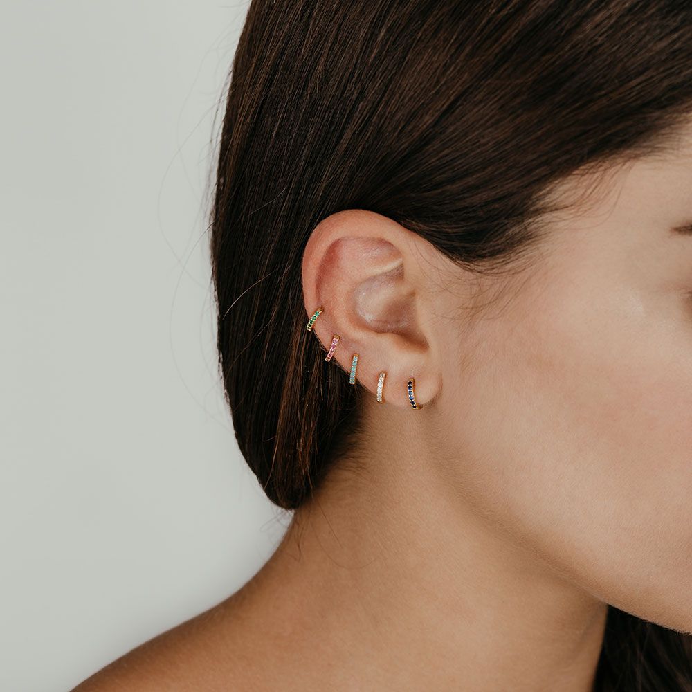 Aritos Green (plata y oro)