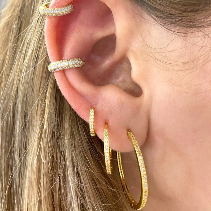 Aros JLo MINI (plata y oro)