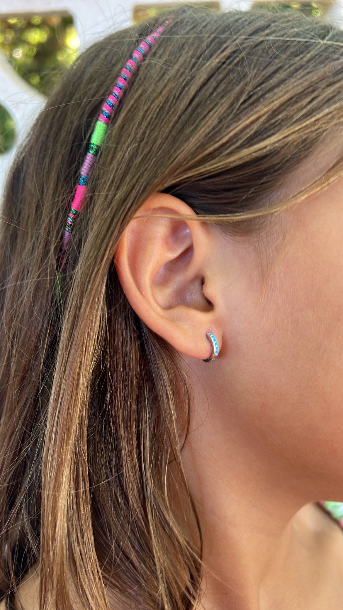 Aritos Turquesa (plata y oro)