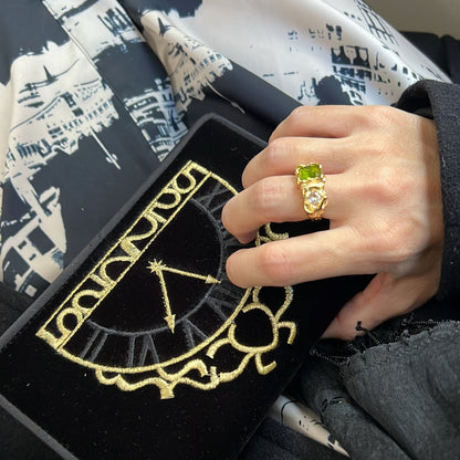 Anillo Arenisca oliva WATERPROOF (dorado y plateado)