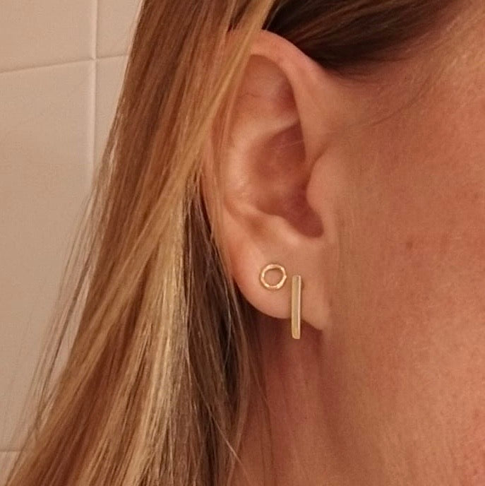 Pendientes mini Círculo (plata y oro)