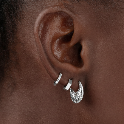 Arito Hexágono 8 mm (plata y oro)