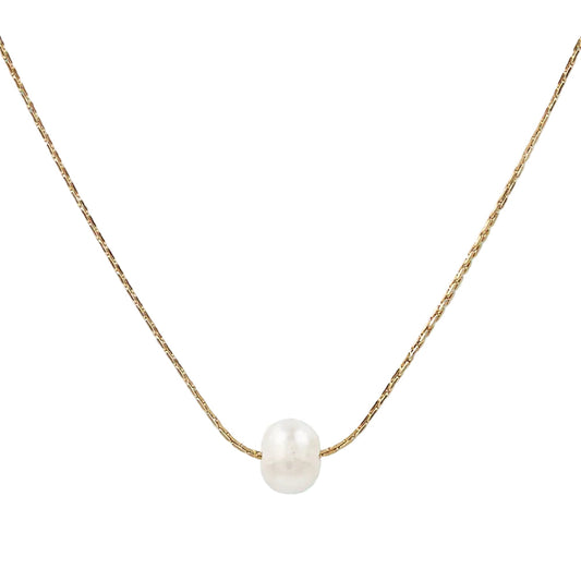 colgante de cadena dorada con perla de río. es DE ACERO HIPOALERGÉNICO Y RESISTENTE AL AGUA. sON UNos collares DE PERLAS PEQUEÑAS Y FINAS PAR REGALAR EN EL DÍA DE LA MADRE, DE AMIGO INVISIBLE O PARA UNA PRIMERA COMUNIÓN.
