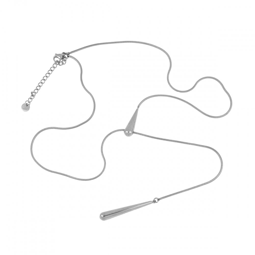 collar largo omega ajustable de acero hipoalergénico dorado resistente al agua