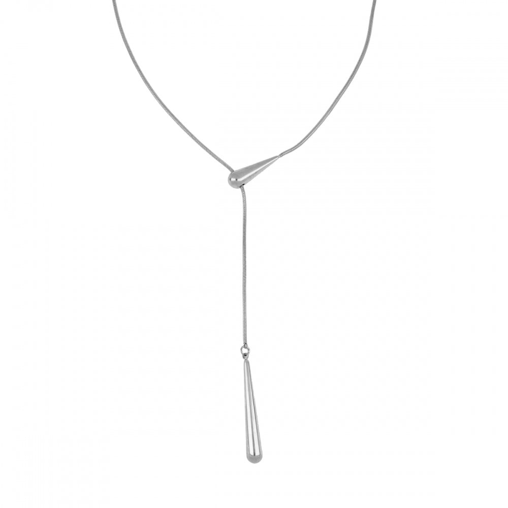 collar largo omega ajustable de acero hipoalergénico dorado resistente al agua