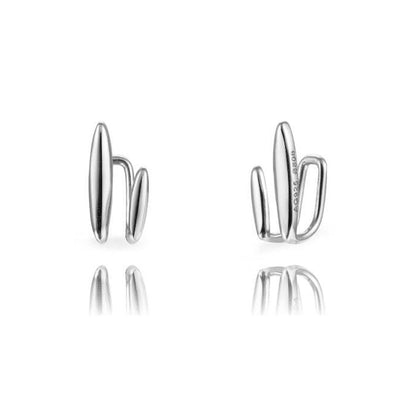 ear cuff de aro confeccionado en plata de ley 925 con baño de oro 18 kilates para llevar como un pendiente de piercing de héllix en el cartílago sin agujero
