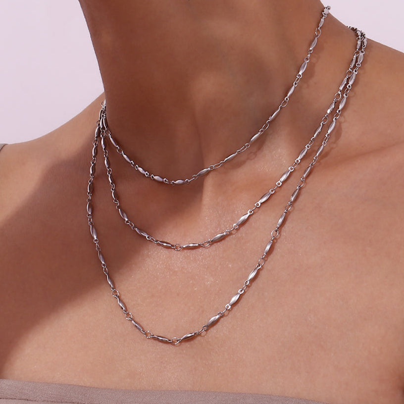 Gargantilla Elipse HIPOALERGÉNICA Y WATERPROOF (3 largos y 2 colores)