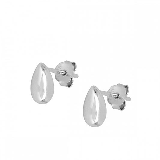 pendientes de gota o lágrima tipo paria pombo o kendall jenner. son de plata de ley con baño de oro 18 kilates y ligeramente ovalados