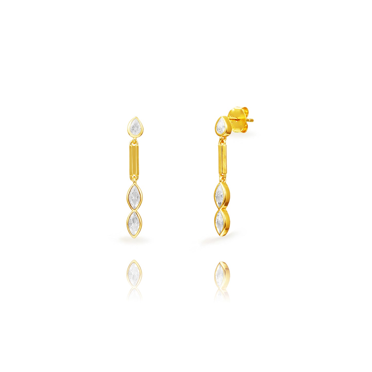 Pendientes Marquesita LIGEROS (plata y oro)