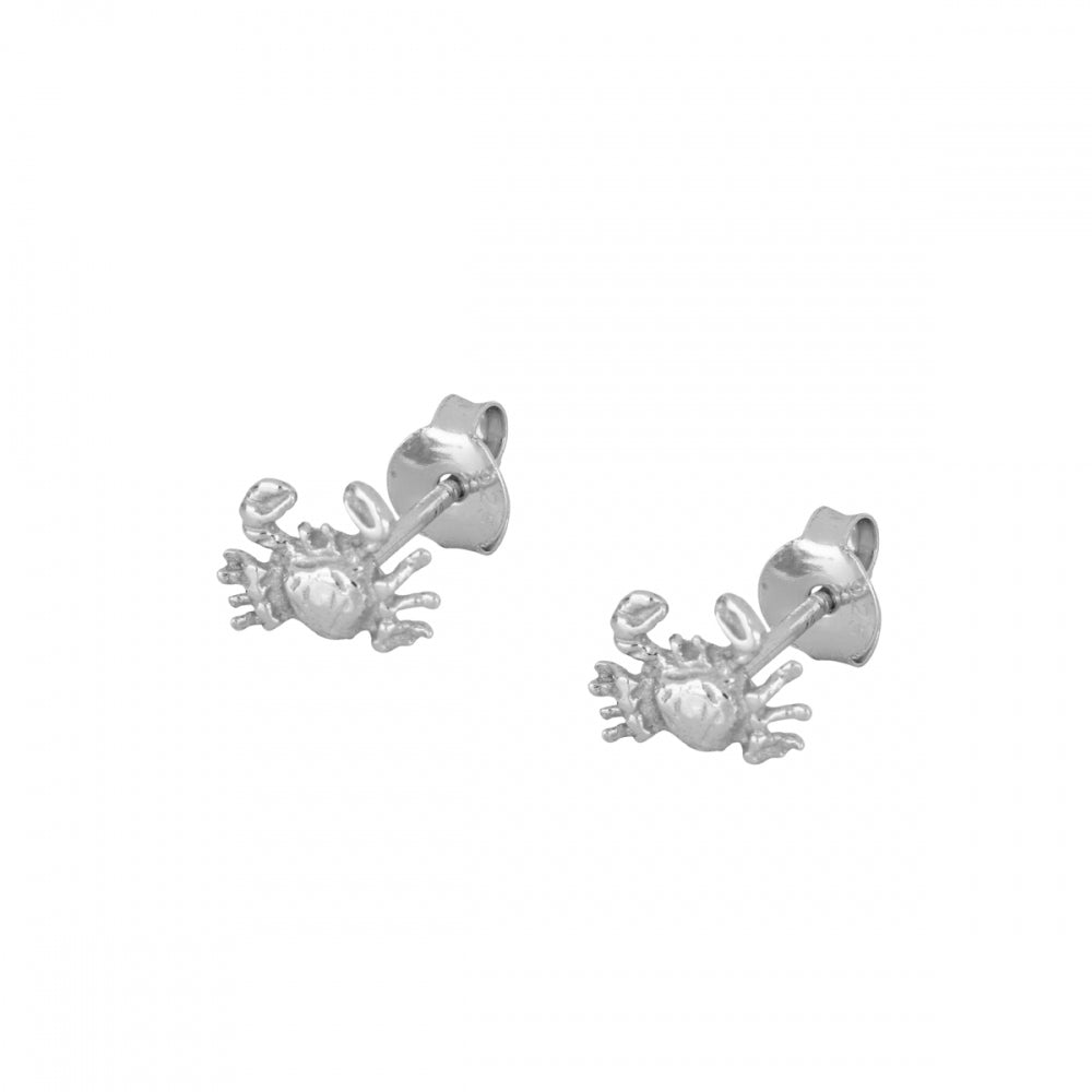 pendientes para verano de cangrejo. Son perfectos para piercing y el material es de plata de ley con baño de oro 18 kilates. gold plated sterling silver crab piercing earrings
