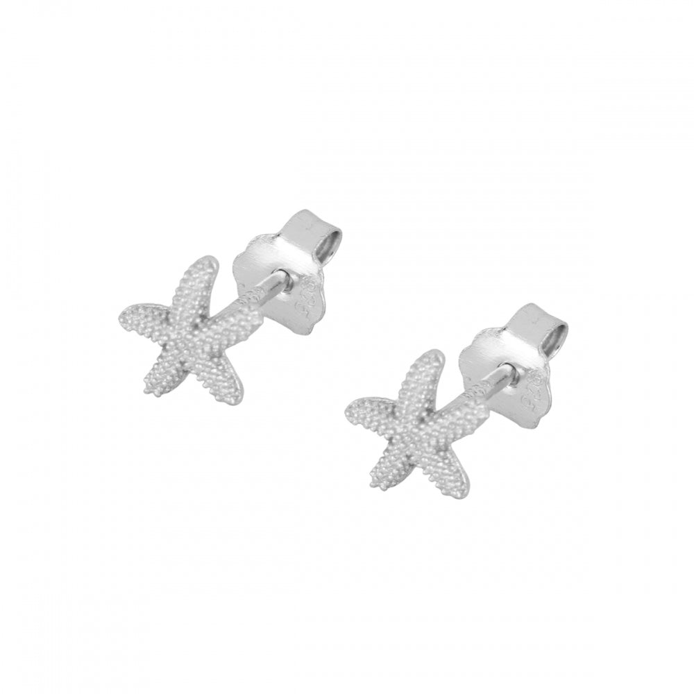 pendientes de estrella de mar para verano. Ideales para regalar a niña. Son de plata de ley 925 con baño de oro 18 kilates. Hipoalergénicos. GOld plated sterling silver starfish earrings