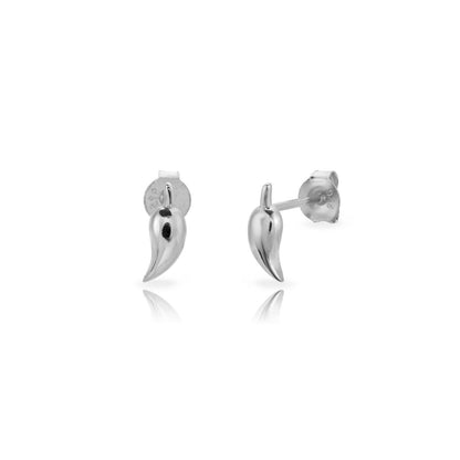 pendientes pequeños de guindilla o chile en plata de ley con baño de oro 18 kilates.