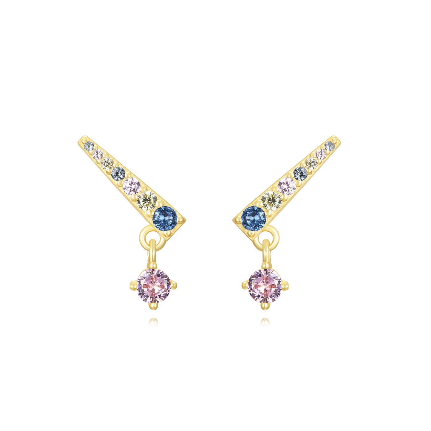 Pat earrings (silver and gold)