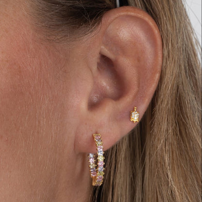 pendientes para verano de tortugas. Son perfectos para piercing y el material es de plata de ley con baño de oro 18 kilates. gold plated sterling silver turtle piercing earrings