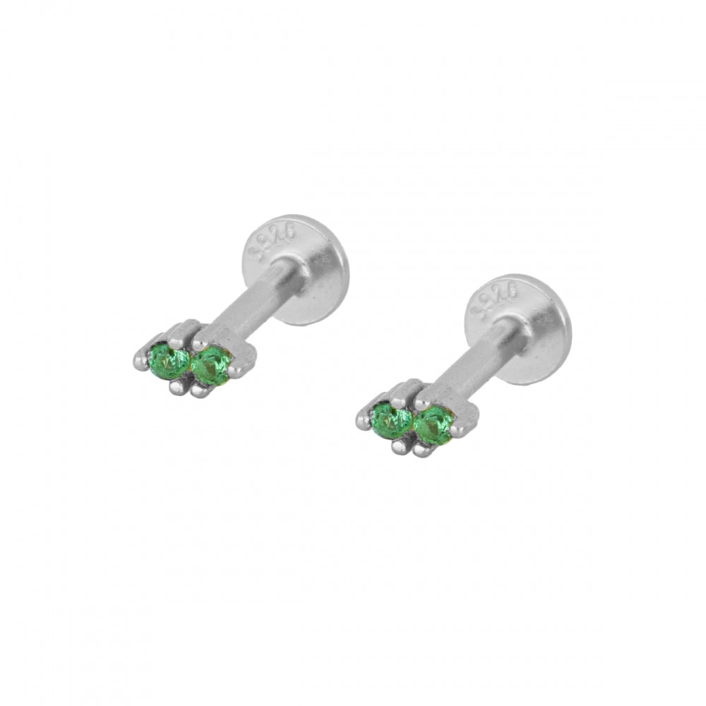 mini piercing pequeño para helix de  brillante Y cierre plano rosca. Es anti alergico O HIPOALERGÉNICO porque está confeccionado en plata de ley con baño de oro. Perfecto para helix, tragus, anti helix, daith, conch. Gold plated round TINY SMALL  ZIRCON anti allergic helix piercing earring