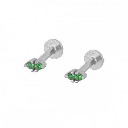 mini piercing pequeño para helix de  brillante Y cierre plano rosca. Es anti alergico O HIPOALERGÉNICO porque está confeccionado en plata de ley con baño de oro. Perfecto para helix, tragus, anti helix, daith, conch. Gold plated round TINY SMALL  ZIRCON anti allergic helix piercing earring