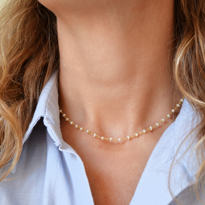 Perlitas choker (silver and gold)