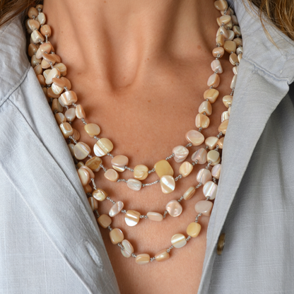 Donut Marble long necklace (4 colors)
