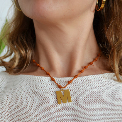 Collar nudos Maxi letra WATERPROOF (12 colores)