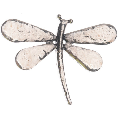 broche metálico de insecto como una libélula dorada o plateada