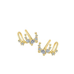 Ear cuff Night (silver and gold)
