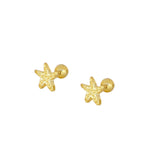 Piercing Starfish (silver and gold)