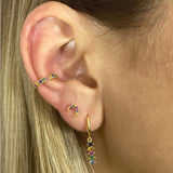 Luna rainbow piercing (silver and gold)