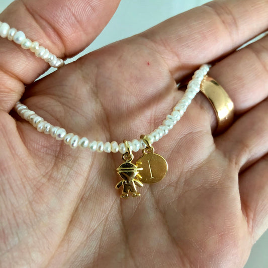 Child Pendant (silver and gold)