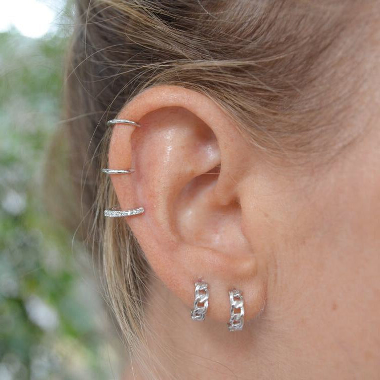 Aritos Chain (plata y oro)